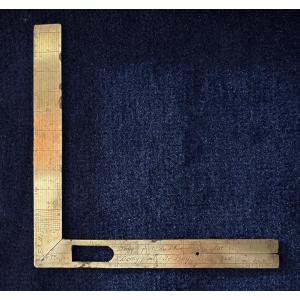 Brass Set Square Signed Cadot 1744 – 18th-century Scientific Instrument
