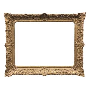 Grand cadre doré XIXe siècle – Style Louis XV Rocaille – 166 × 136 cm