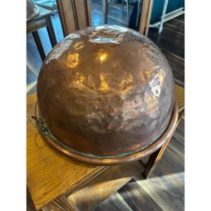 Large Hammered Copper Mixing Bowl / Jam Pot - 19th Century - 3.8 Kg