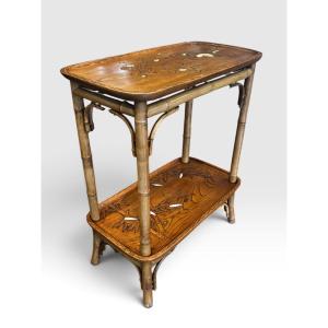 Japanese-style Sideboard With Floral And Bamboo Motifs, Circa 1920–1930