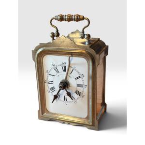 **travel Clock / Brass Officer's Clock – Late 19th Century**