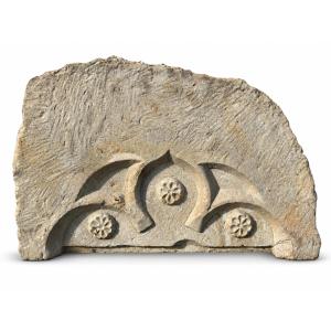 Carved Stone Gothic Lintel – 13th Century