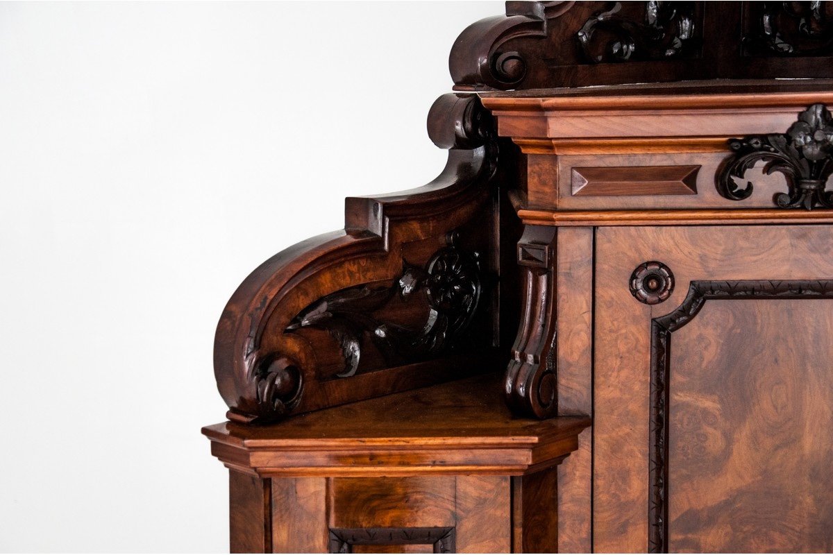 Corner Dresser In Walnut, Circa 1900.-photo-4