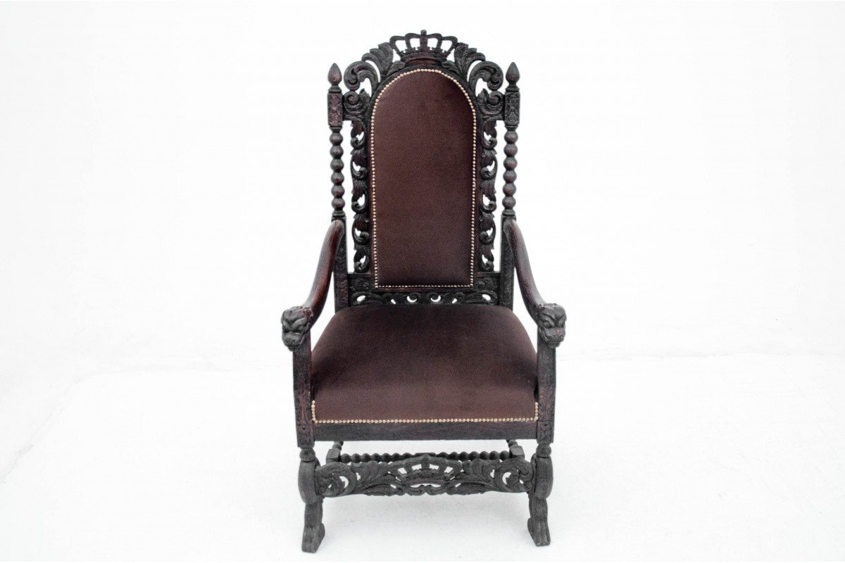 Fauteuil - Trône, Europe Occidentale, Vers 1910.-photo-4