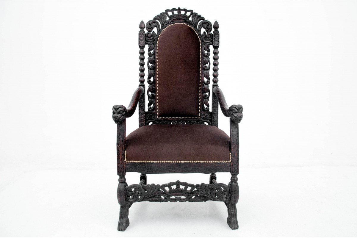 Fauteuil - Trône, Europe Occidentale, Vers 1910.