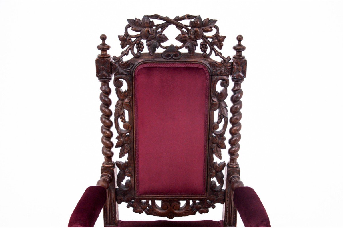 Armchair - Throne, France, Circa 1890. After Renovation.-photo-4