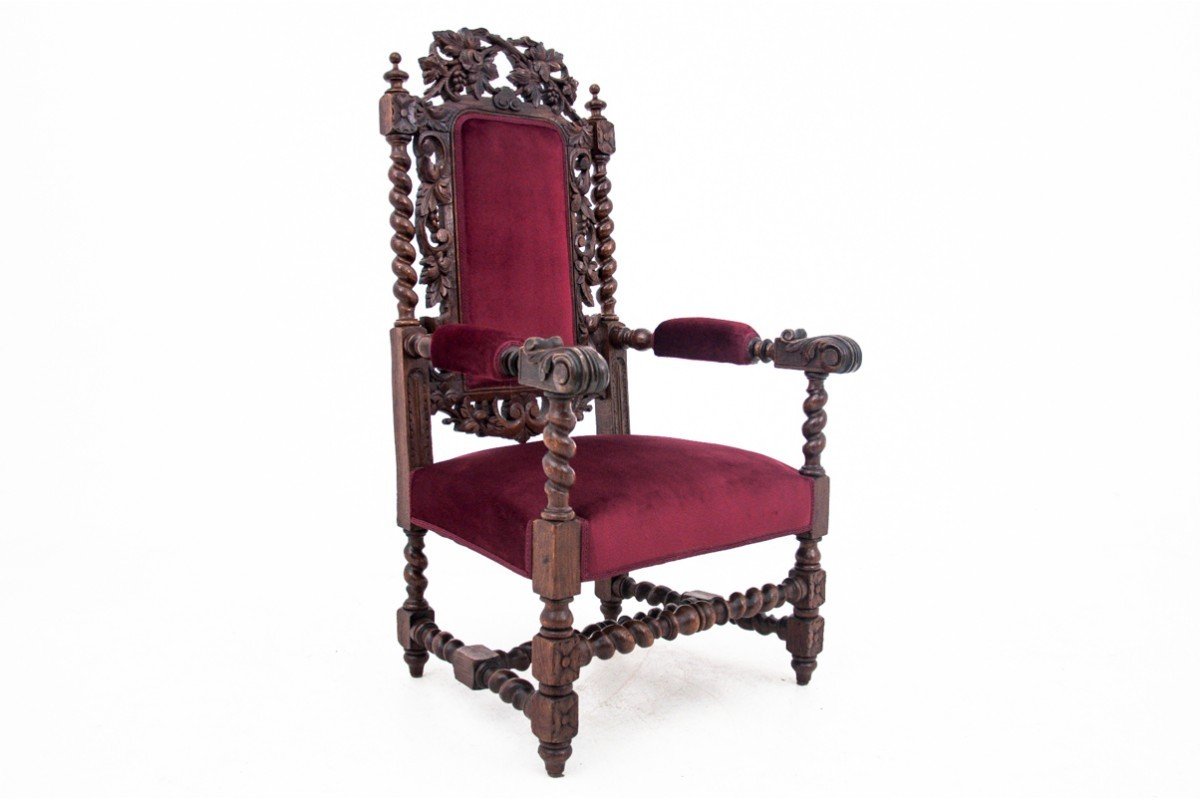 Armchair - Throne, France, Circa 1890. After Renovation.-photo-5