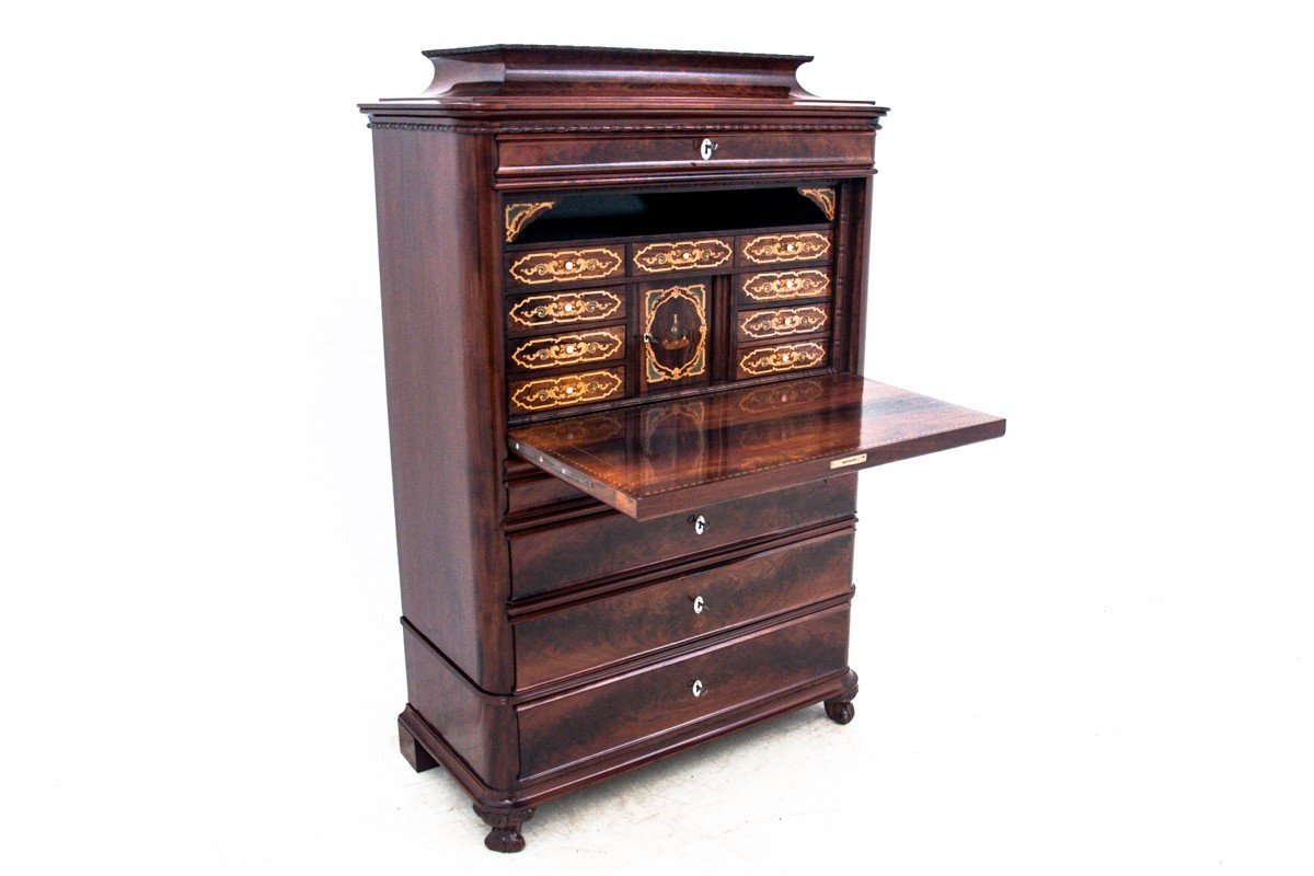 Antique Secretaire, Northern Europe, Circa 1860. After Renovation.-photo-4