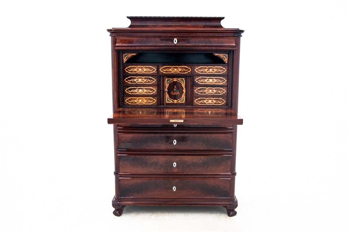 Antique Secretaire, Northern Europe, Circa 1860. After Renovation.