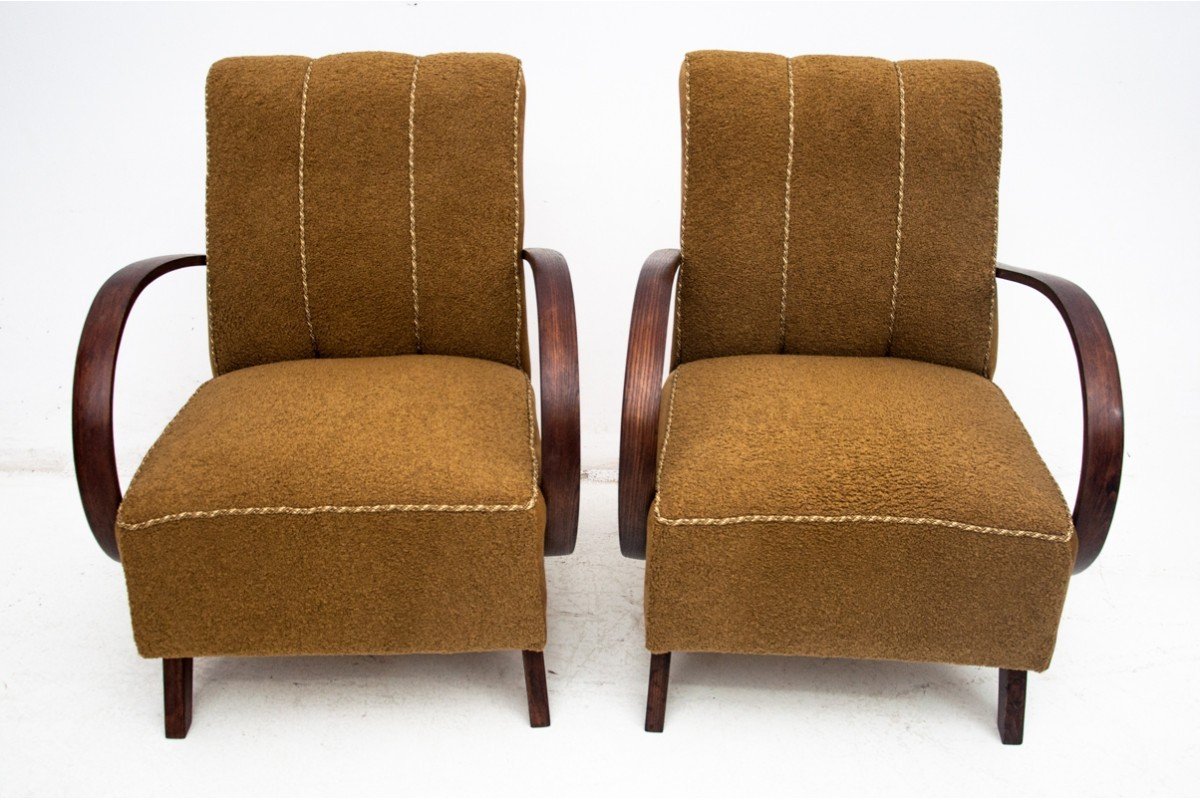 Art Deco Armchairs Designed By J. Halabala From The 1930s, Czech Republic.-photo-2