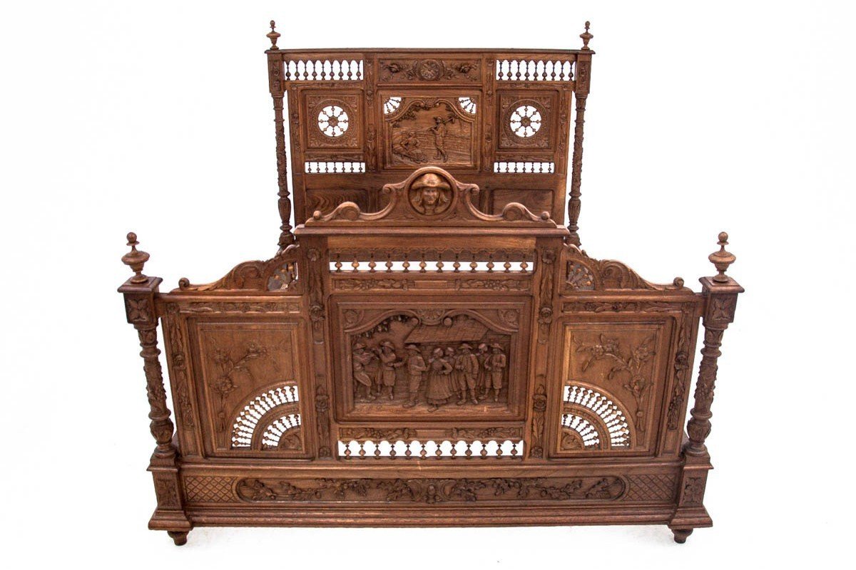 Carved Bed, France, Circa 1880.