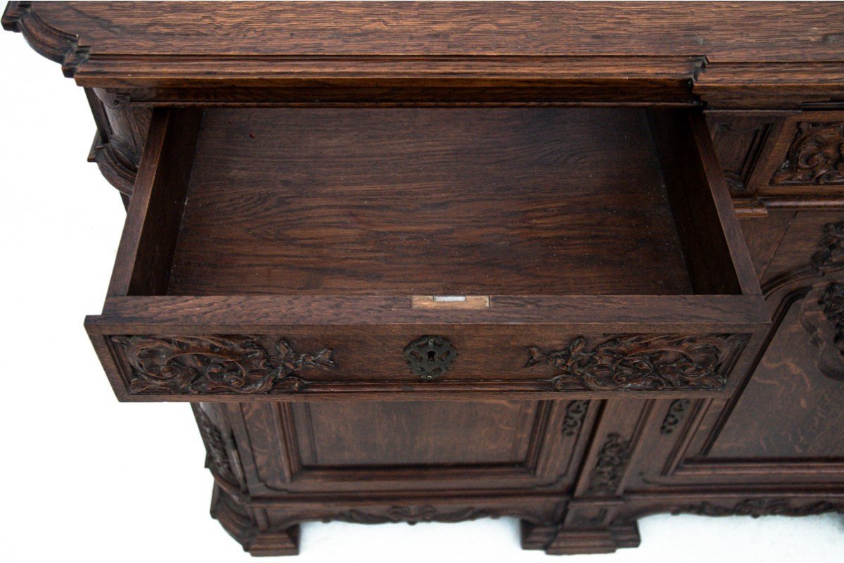Old Oak Wardrobe, France, Late Nineteenth Century.-photo-3