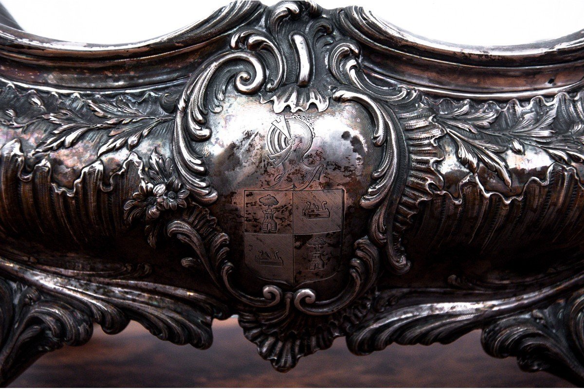 Jardinière En Argent, Poids 1708 G, France, Fin XIXe Siècle.-photo-2