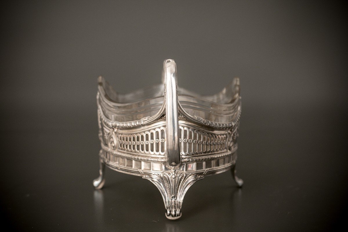 Antique Silver Jacquard, France, Late Nineteenth Century-photo-1