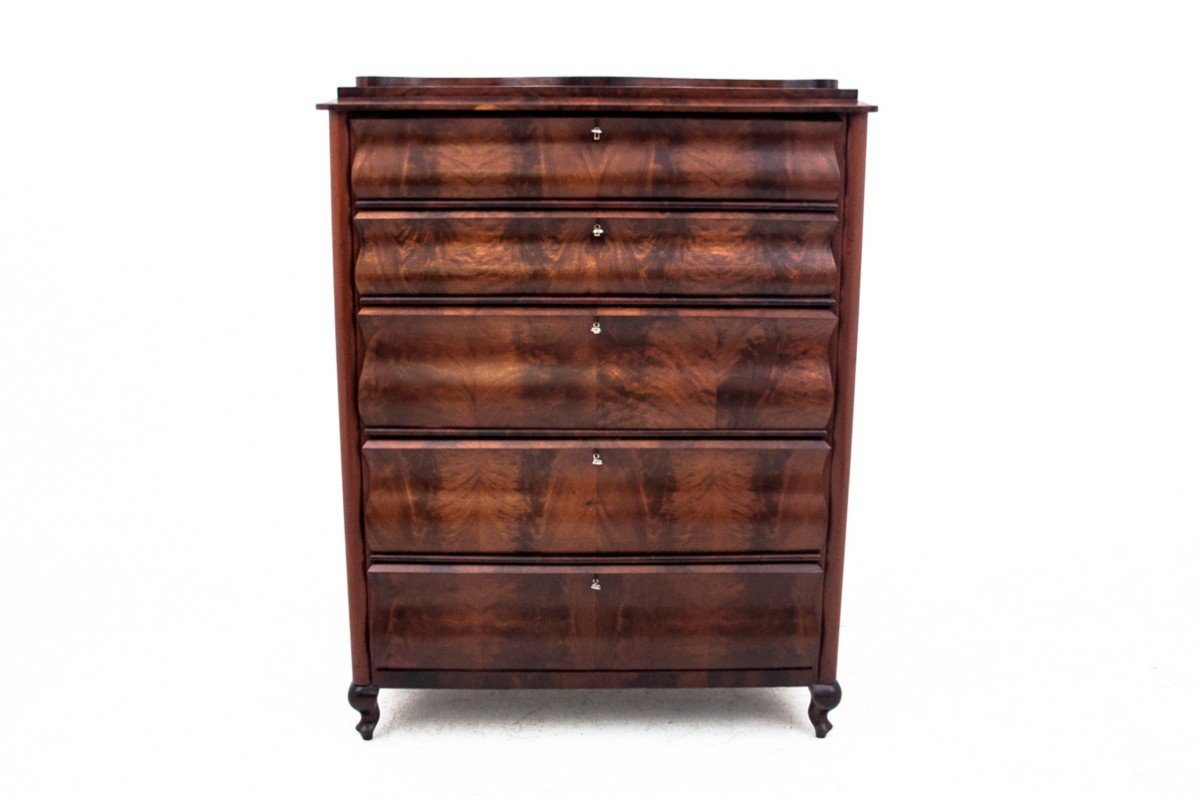 Mahogany Commode, Northern Europe, Circa 1880. After Renovation.