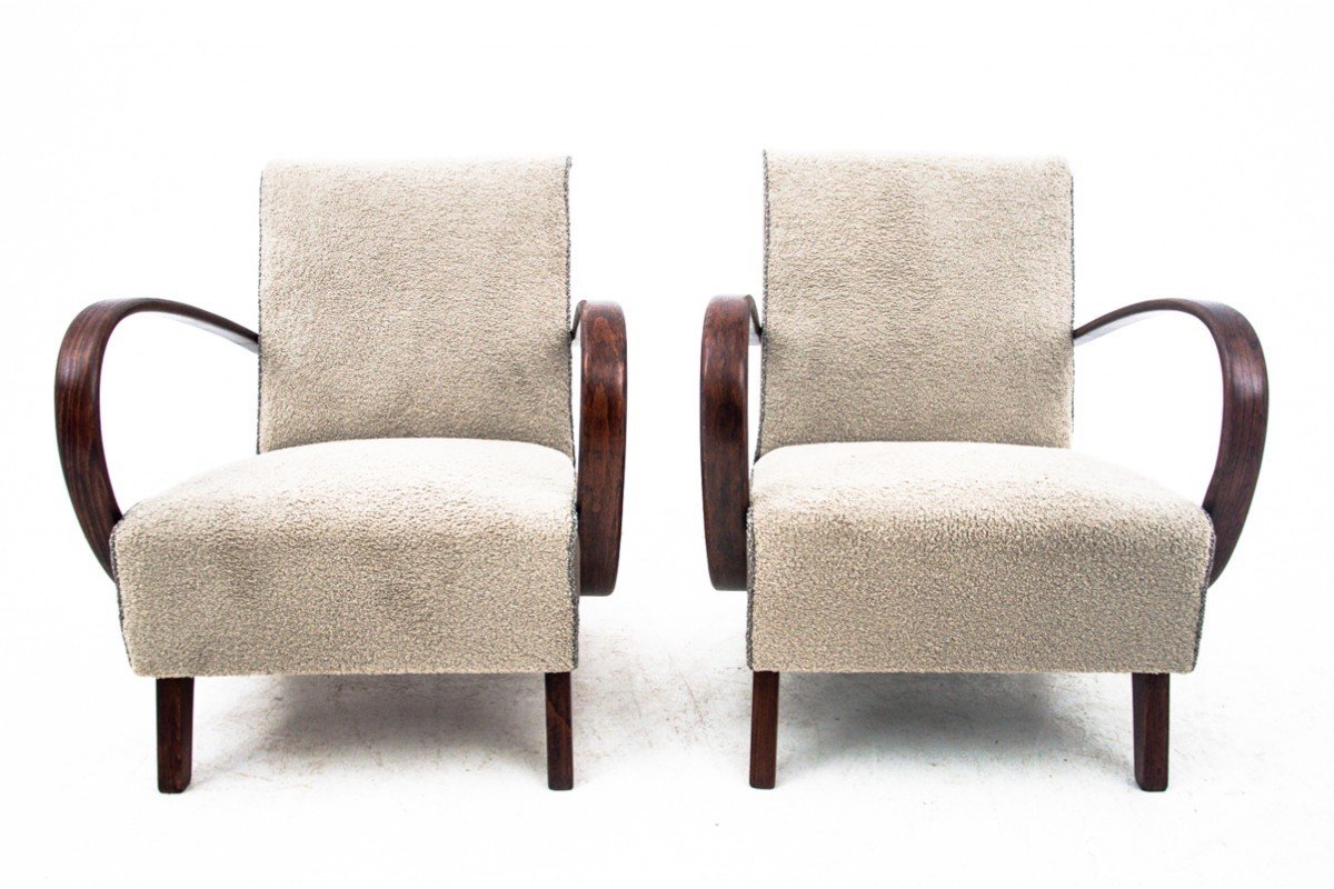 Art Deco Armchairs H-227, Czechoslovakia, 1930s. Project By J. Halabala. After Renovation-photo-2