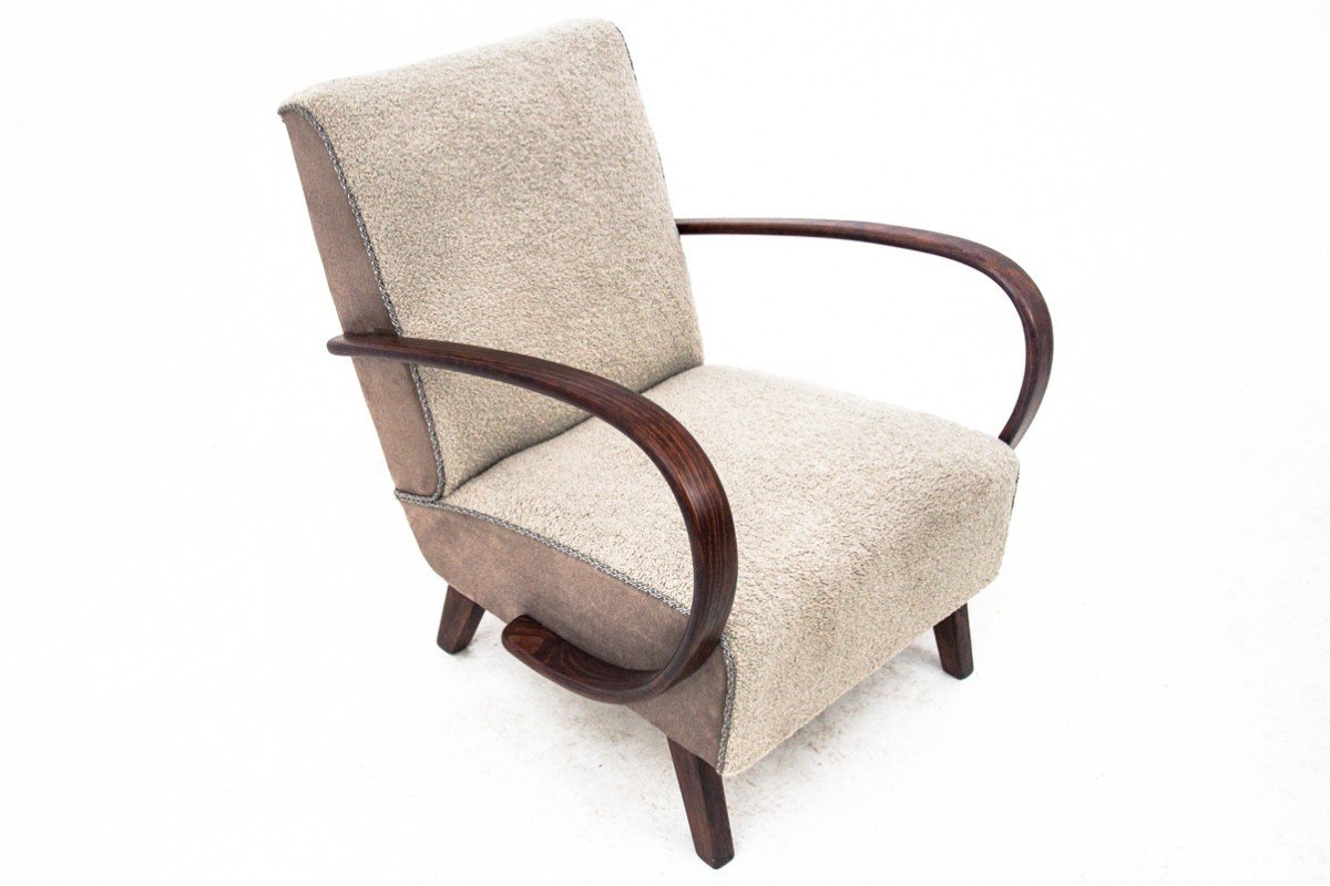 Art Deco Armchairs H-227, Czechoslovakia, 1930s. Project By J. Halabala. After Renovation-photo-4