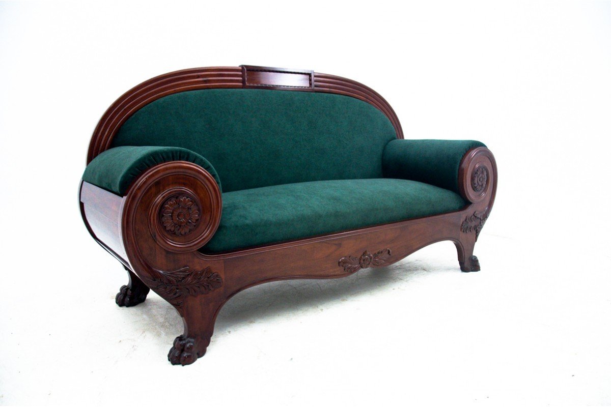 Old Mahogany Sofa From Northern Europe, Circa 1880.-photo-2