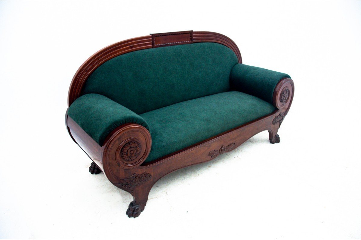 Old Mahogany Sofa From Northern Europe, Circa 1880.-photo-3