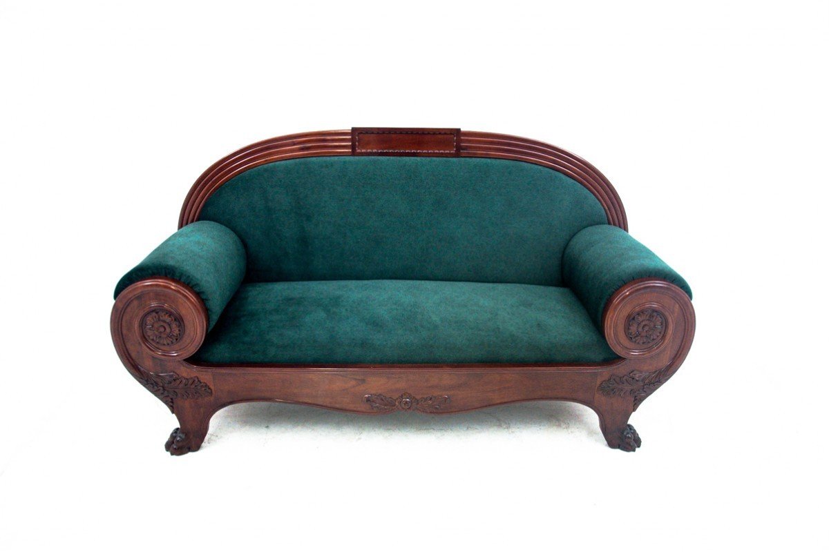 Old Mahogany Sofa From Northern Europe, Circa 1880.-photo-4
