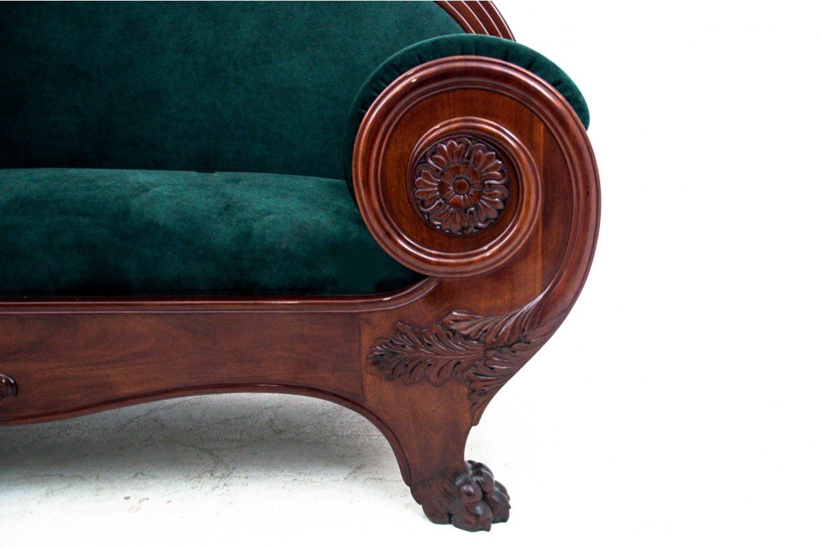 Old Mahogany Sofa From Northern Europe, Circa 1880.-photo-1