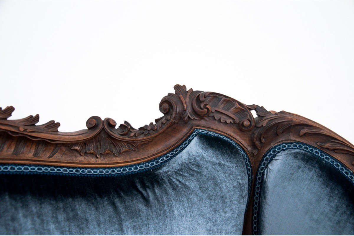 Old Sofa, France, Late Nineteenth Century. After Renovation.-photo-6