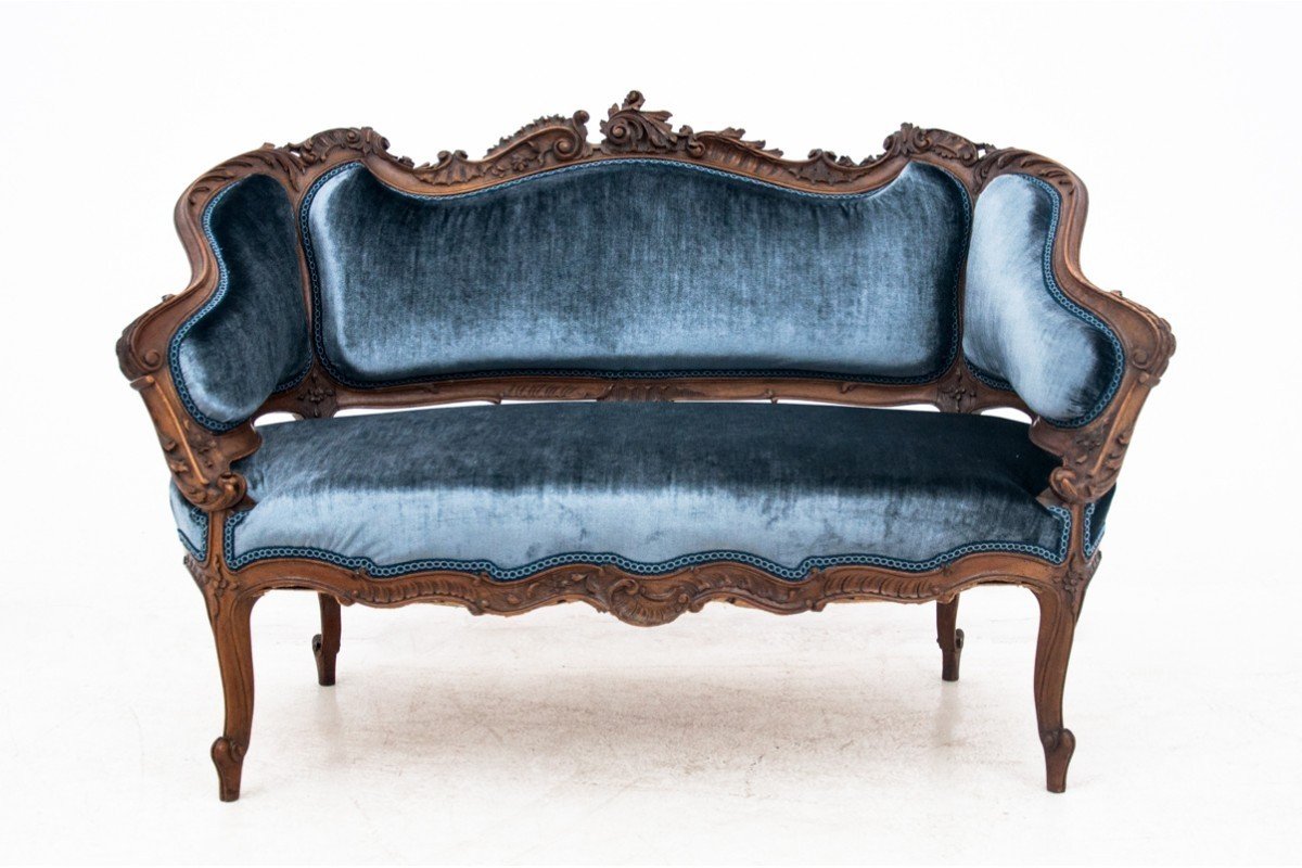 Old Sofa, France, Late Nineteenth Century. After Renovation.