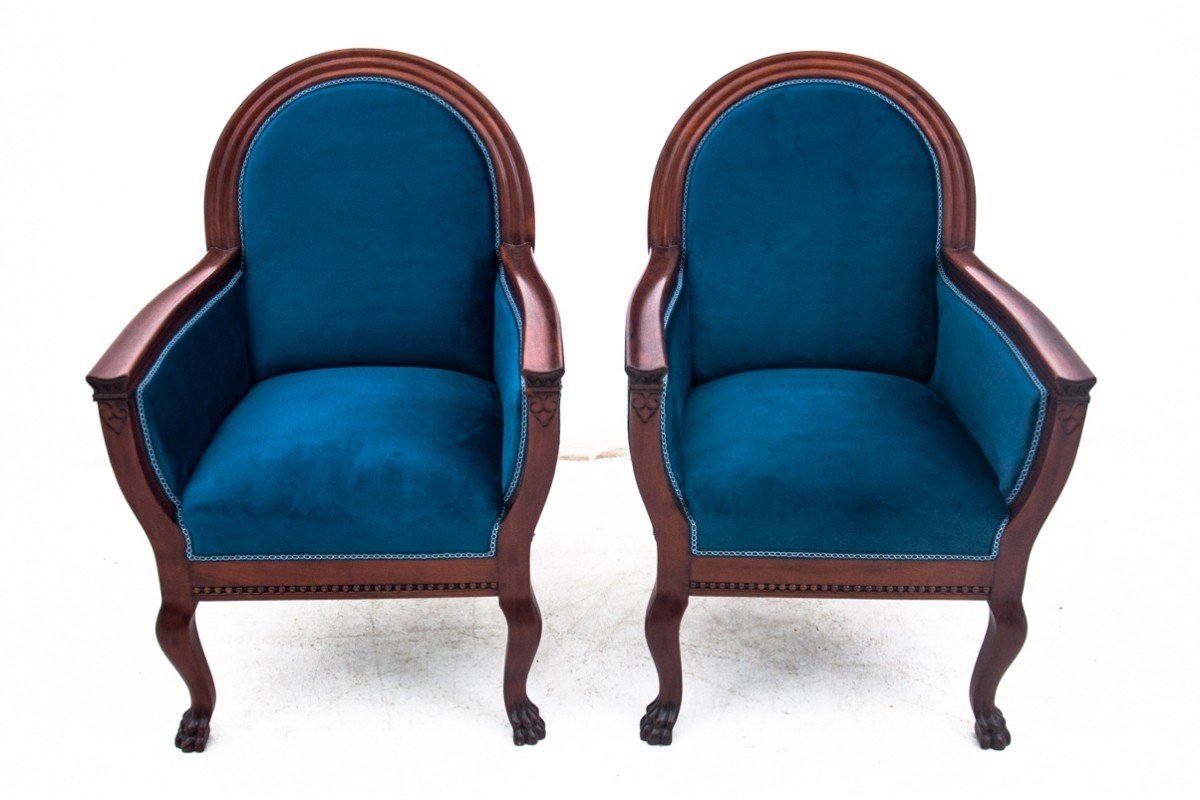 Old Armchairs Around 1890, Northern Europe. After Renovation.