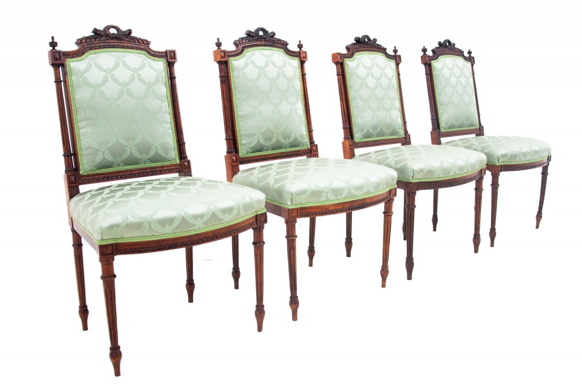 Four Rococo Style Chairs, France.-photo-3