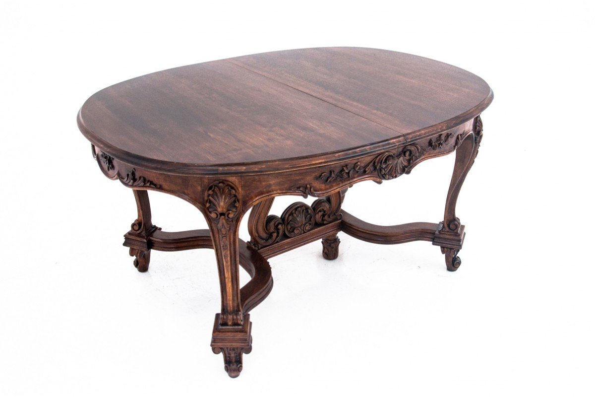 Antique Table From The End Of The 19th Century, Western Europe. After Renovation.-photo-3