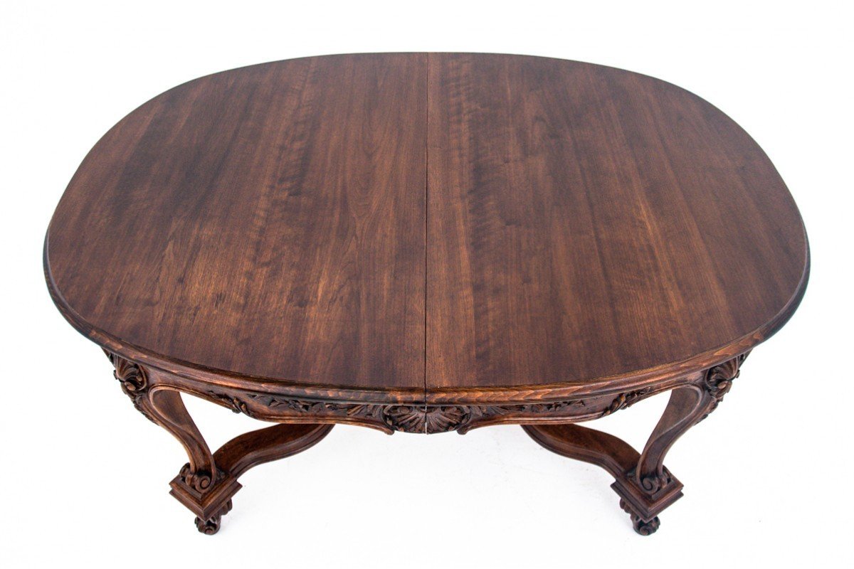 Antique Table From The End Of The 19th Century, Western Europe. After Renovation.-photo-4