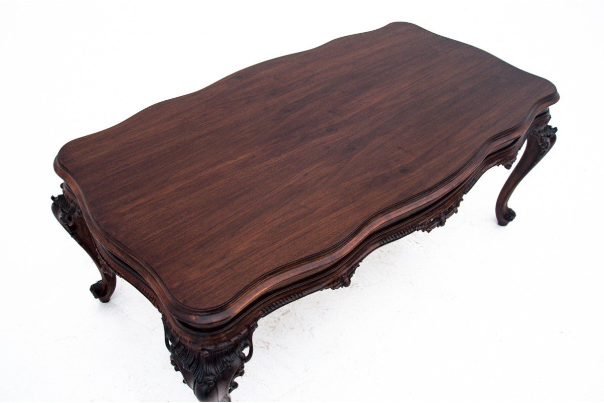 Richly Carved Table, Southern Europe, First Half Of The 20th Century. After Renovation.-photo-1