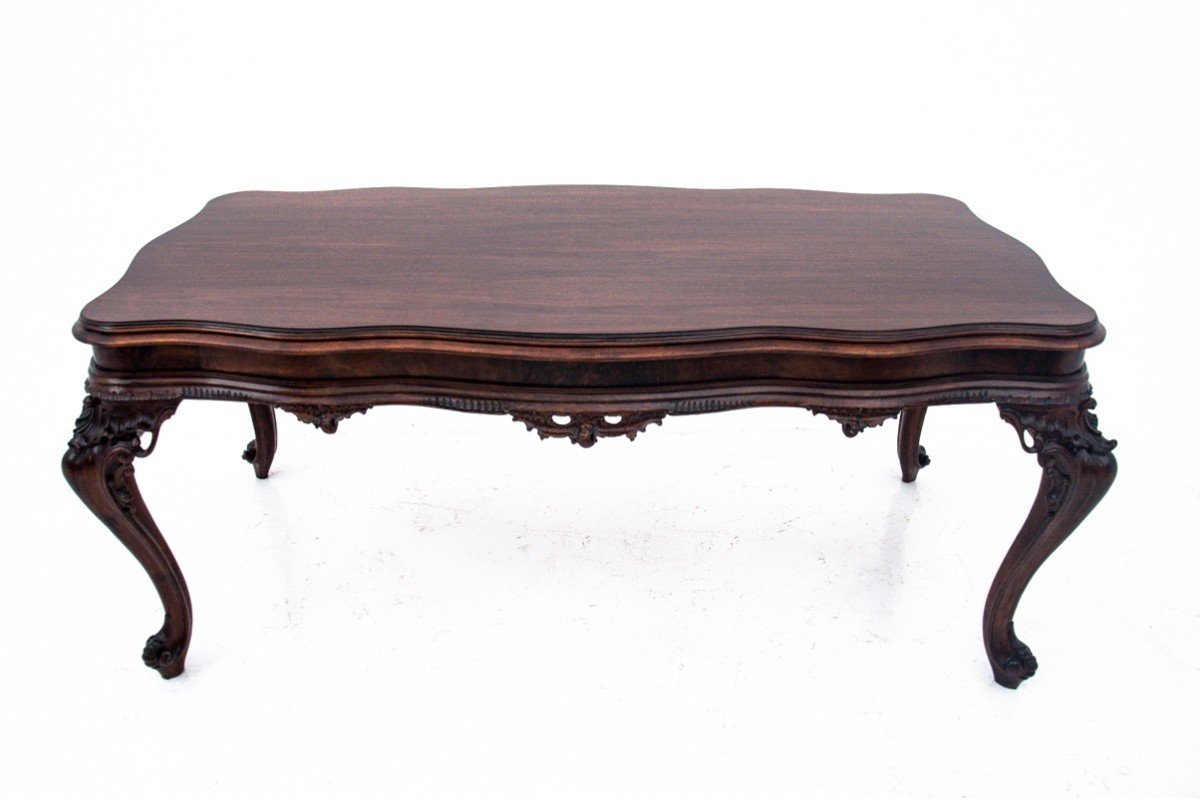 Richly Carved Table, Southern Europe, First Half Of The 20th Century. After Renovation.