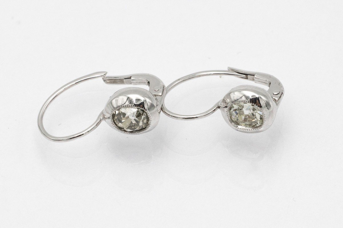 Boucles d'Oreilles En Diamant Taille Ancienne, Env. 1,20 Ct, Scandinavie, 1920s-photo-5
