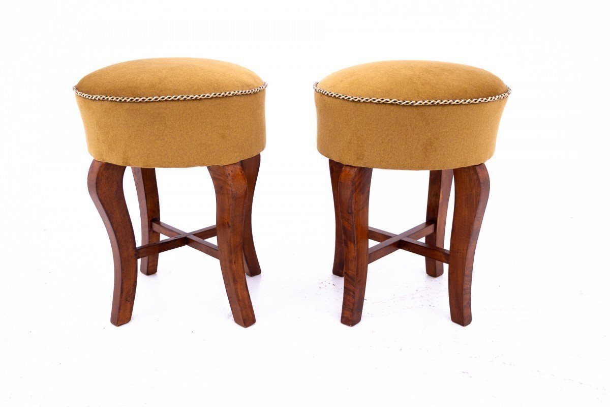 Art Deco Stools And Seats, Poland, 1930s