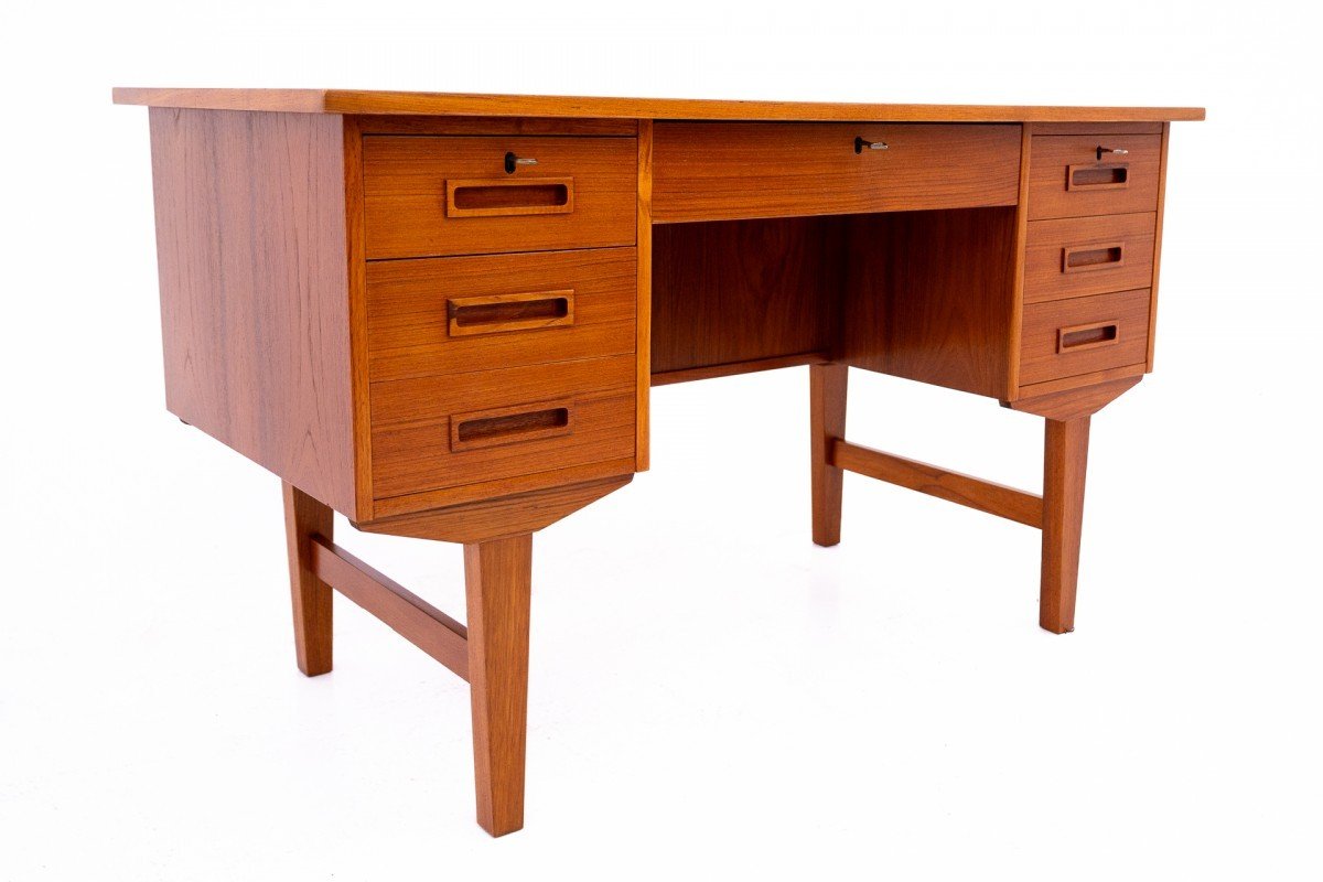 Teak Desk, Denmark, 1960s. After Renovation.-photo-4