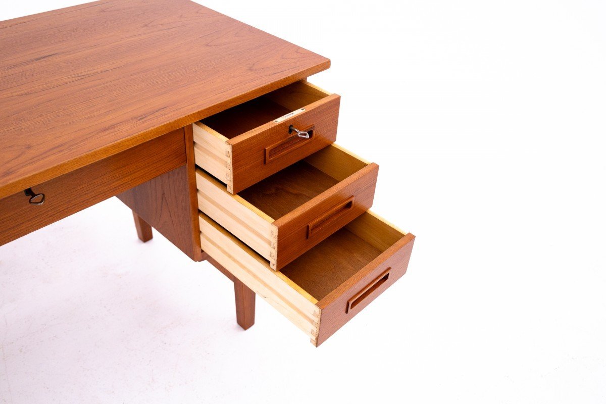 Teak Desk, Denmark, 1960s. After Renovation.-photo-1