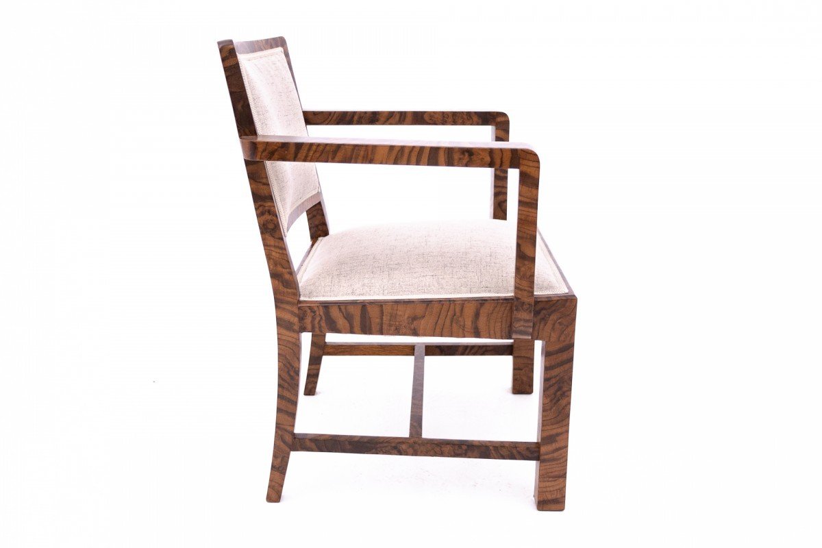 Fauteuil Art Déco, Pologne, Années 1940. Après Rénovation.-photo-7