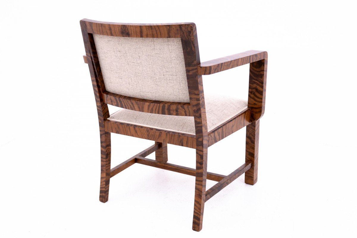Fauteuil Art Déco, Pologne, Années 1940. Après Rénovation.-photo-8