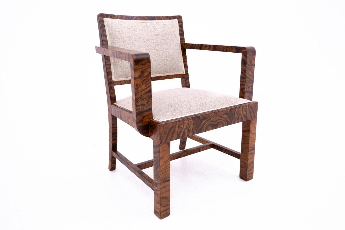 Fauteuil Art Déco, Pologne, Années 1940. Après Rénovation.