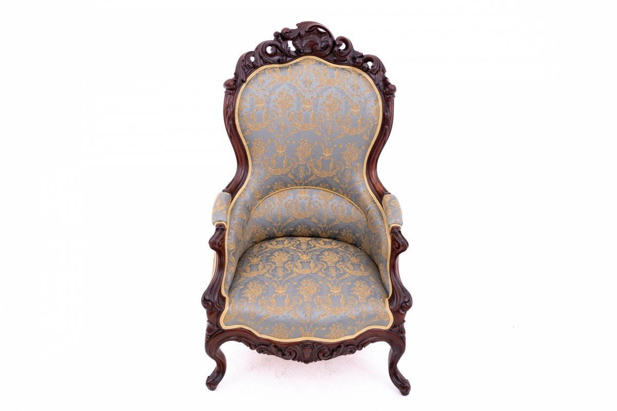 Set Of Bergers Armchairs, France, Around 180. After Renovation.-photo-3