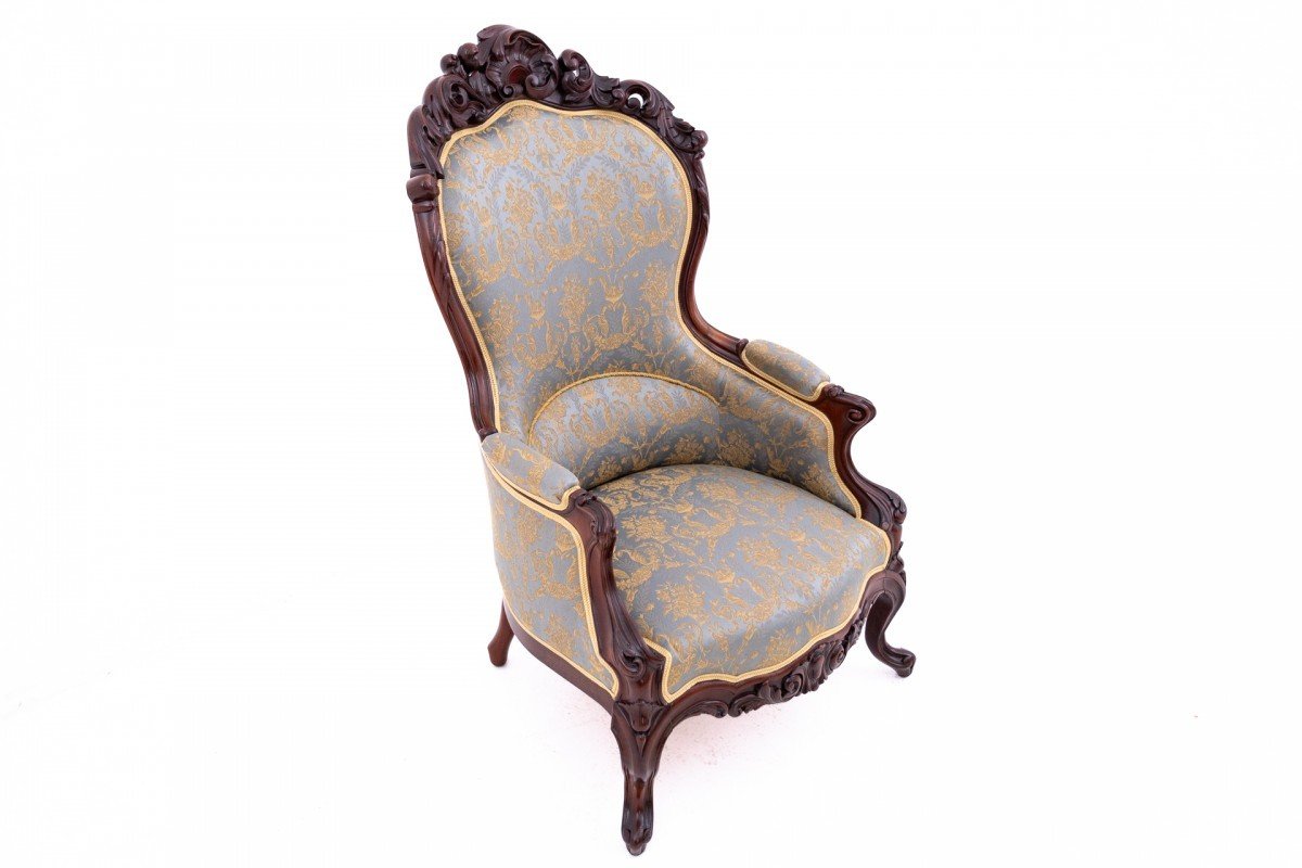 Set Of Bergers Armchairs, France, Around 180. After Renovation.-photo-4