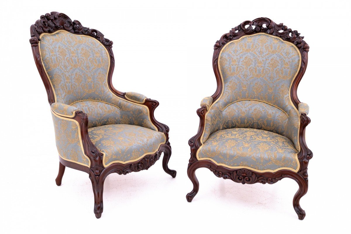 Set Of Bergers Armchairs, France, Around 180. After Renovation.