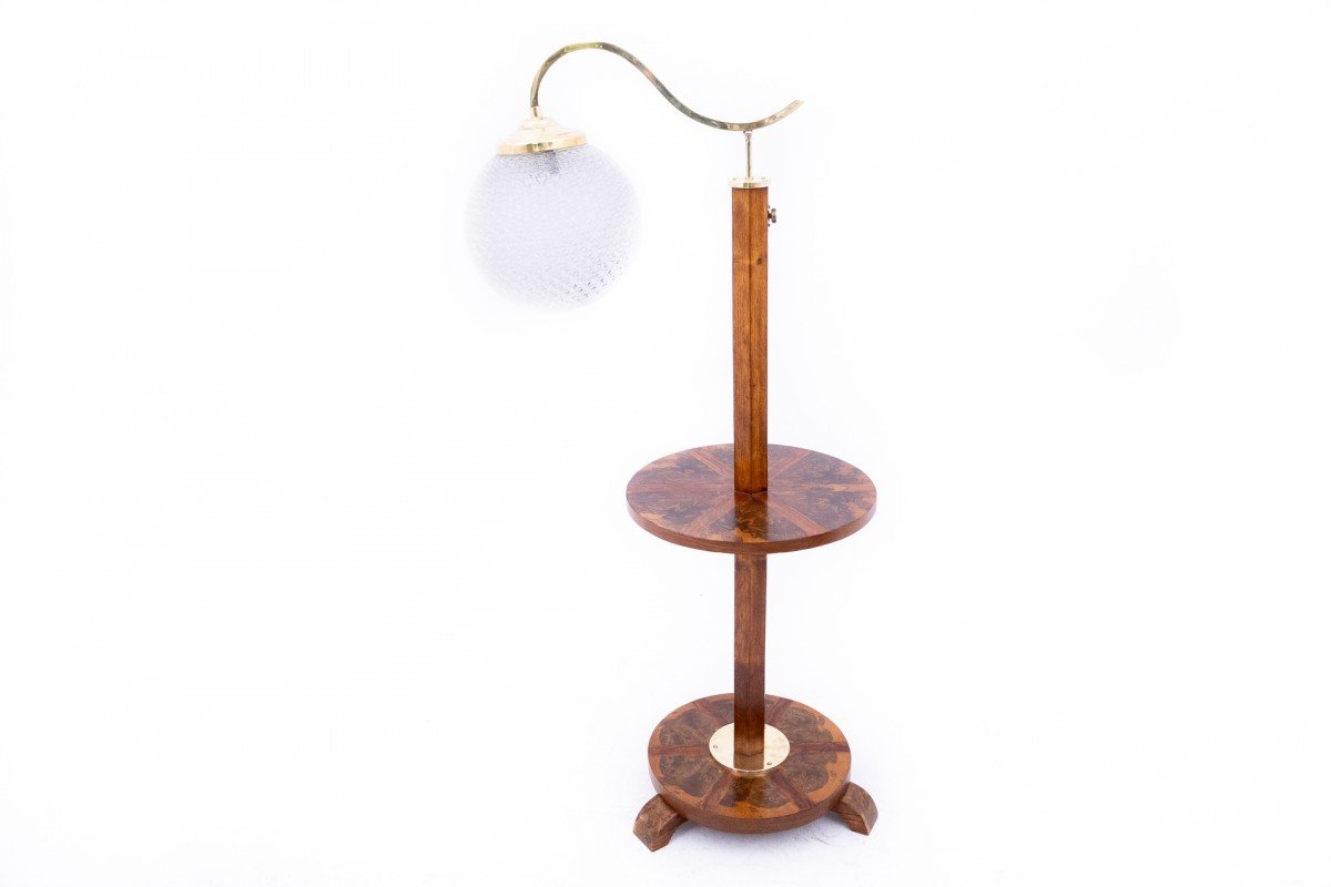 Lampadaire Art Déco, Milieu Du XXème Siècle, Pologne.diamètre 40 Cm