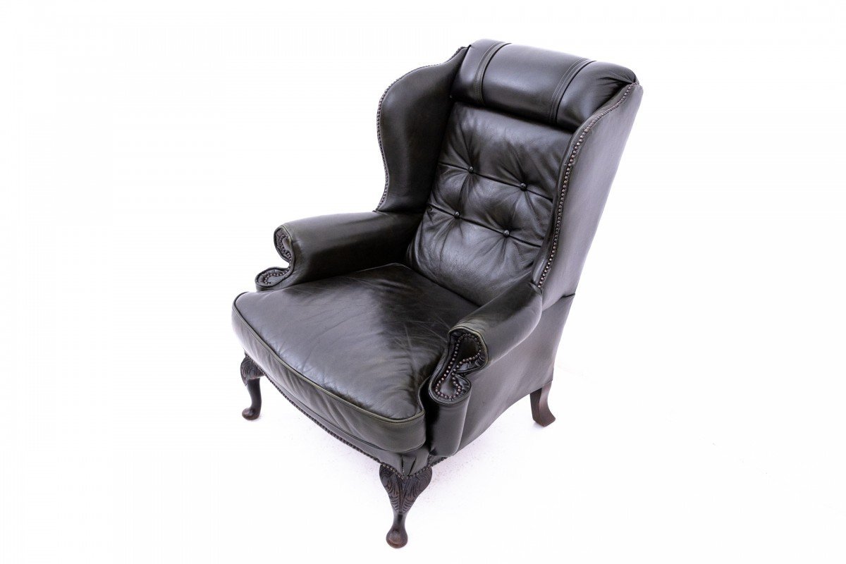 Chesterfield Armchair From The 1950s, Western Europe.-photo-3