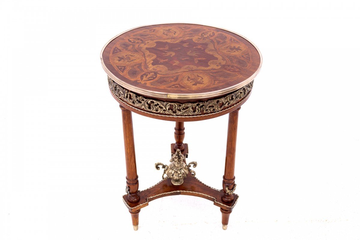 Table Marquetée, France, Début Du XXe Siècle.