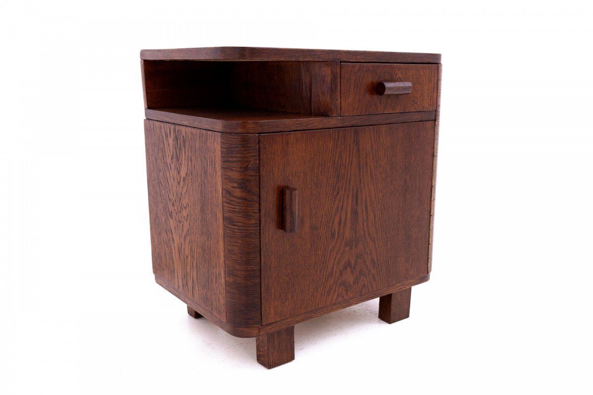 Art Deco Bedside Tables, Mid-20th Century, Poland.-photo-4