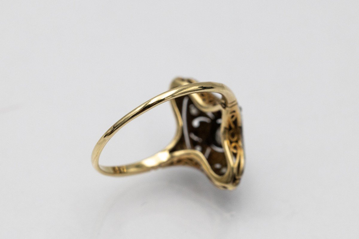 Bague Art Déco en or avec diamants, Europe occidentale, vers les années 1930.-photo-4