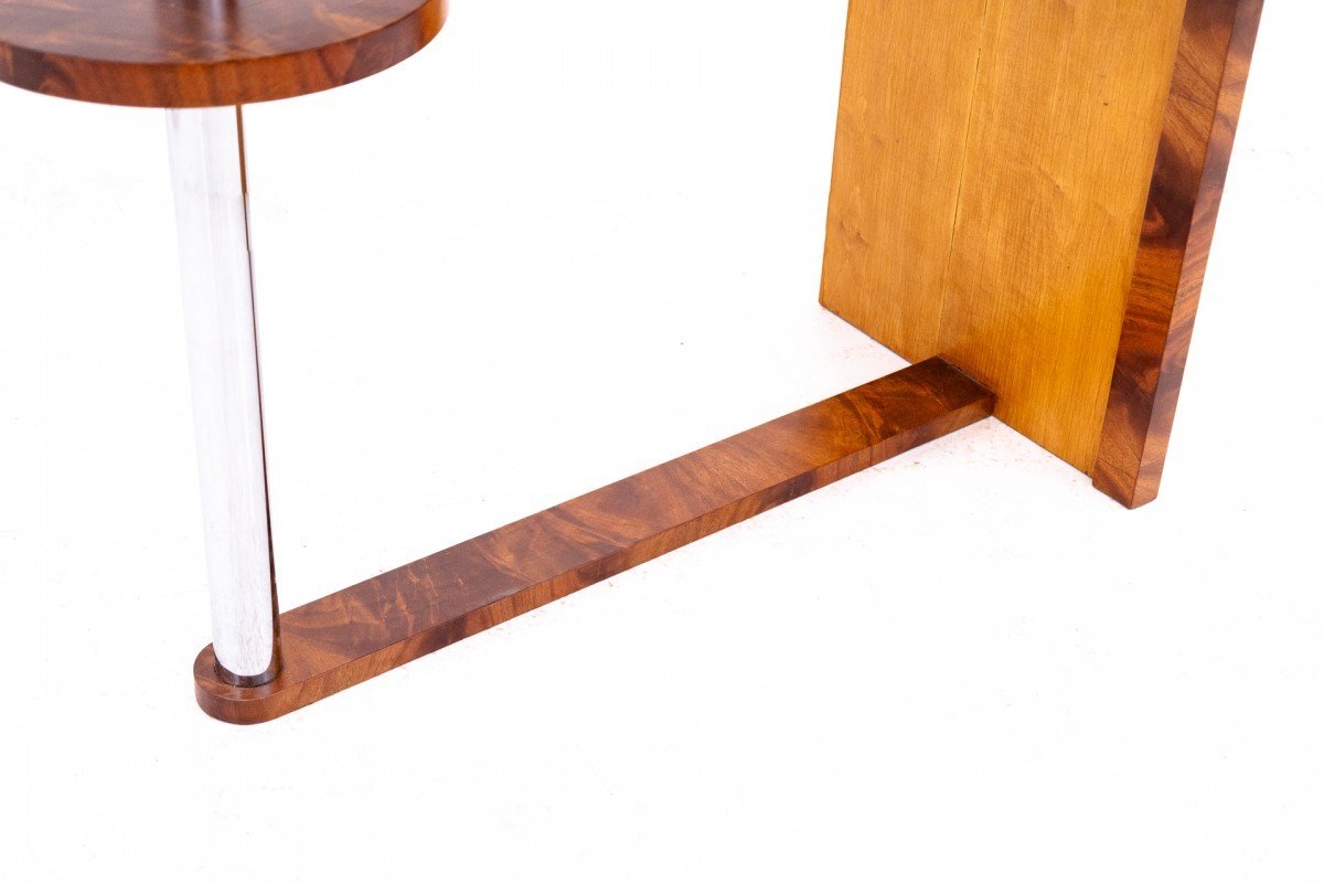 Art Deco Dressing Table And Chair, Poland, Ca. 1950.-photo-4