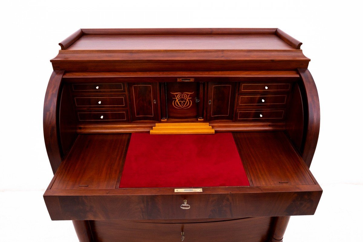 Biedermeier Secretary Circa 1880, Northern Europe.-photo-3